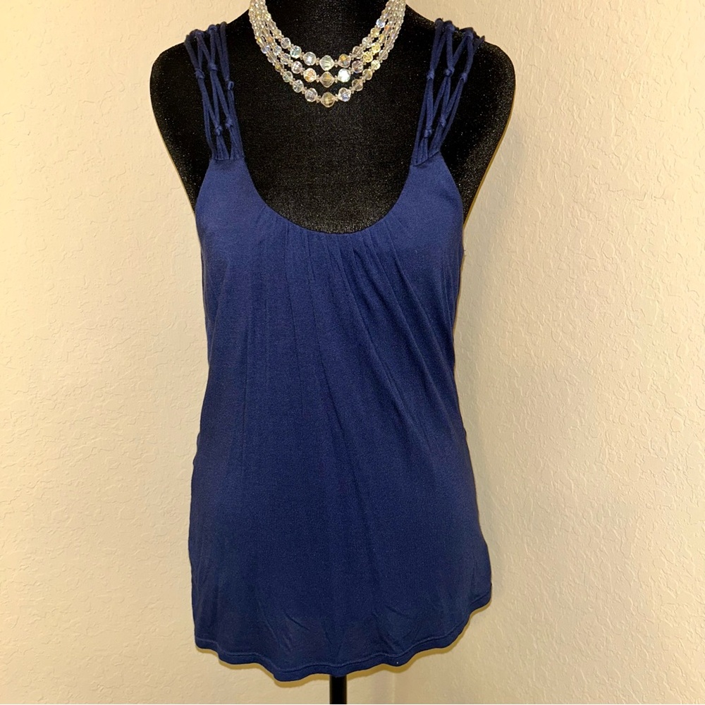 Akiko Navy Blue Tank Top